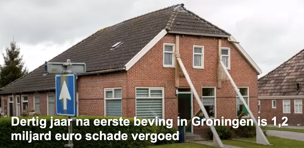 Dertig jaar na eerste beving in Groningen is 1,2 miljard euro schade vergoed | NU - Het laatste nieuws het eerst op NU.nl